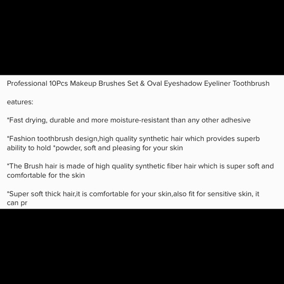 10-pc. Oval Professional Elite Makeup Brush Set - Picture 6 of 6